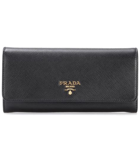 black leather prada zip wallet|large saffiano leather wallet prada.